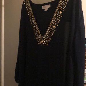 Michael Kors Navy Blue top plus size 2x
